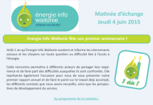 Energie Info Wallonie fête son premier anniversaire ! 